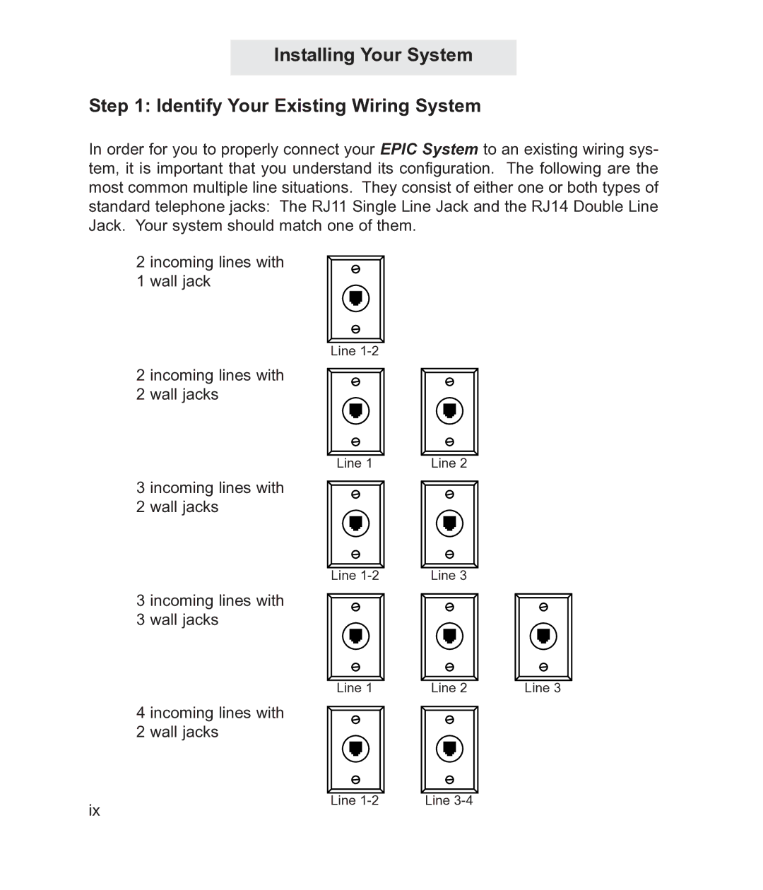 TMC ET4300 manual Installing Your System Identify Your Existing Wiring System 