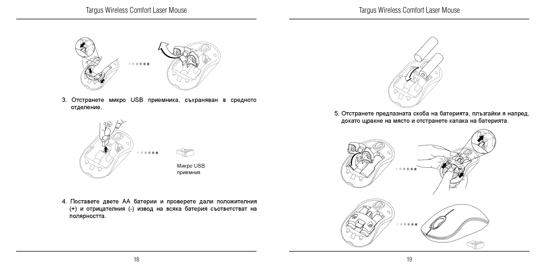 TOA Electronics 410-1689-203A/AMW51EU manual Микро USB приемник 