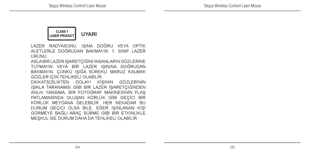 TOA Electronics 410-1689-203A/AMW51EU manual Uyari 