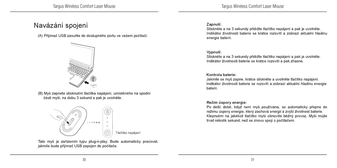 TOA Electronics 410-1689-203A/AMW51EU manual Navázání spojení, Zapnutí, Vypnutí 