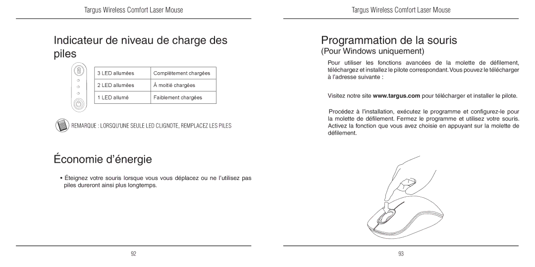 TOA Electronics 410-1689-203A/AMW51EU manual Indicateur de niveau de charge des piles, Économie d’énergie 