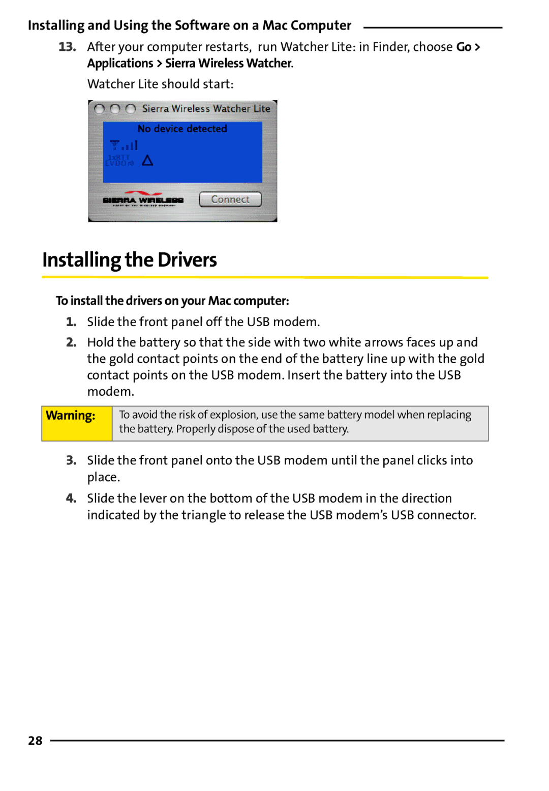 TOA Electronics 595U quick start Installing the Drivers, To install the drivers on your Mac computer 