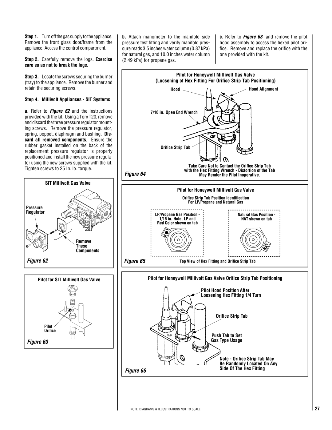 TOA Electronics 600 Millivolt Appliances SIT Systems, Pilot for SIT Millivolt Gas Valve, Side Of The Hex Fitting 