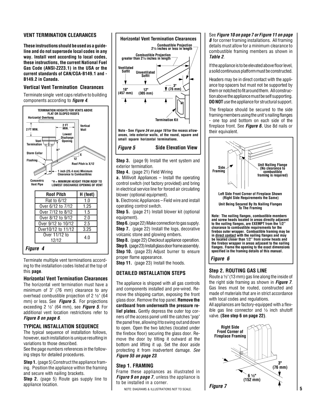 TOA Electronics 600 Vent Termination Clearances, Typical Installation Sequence, Detailed Installation Steps 