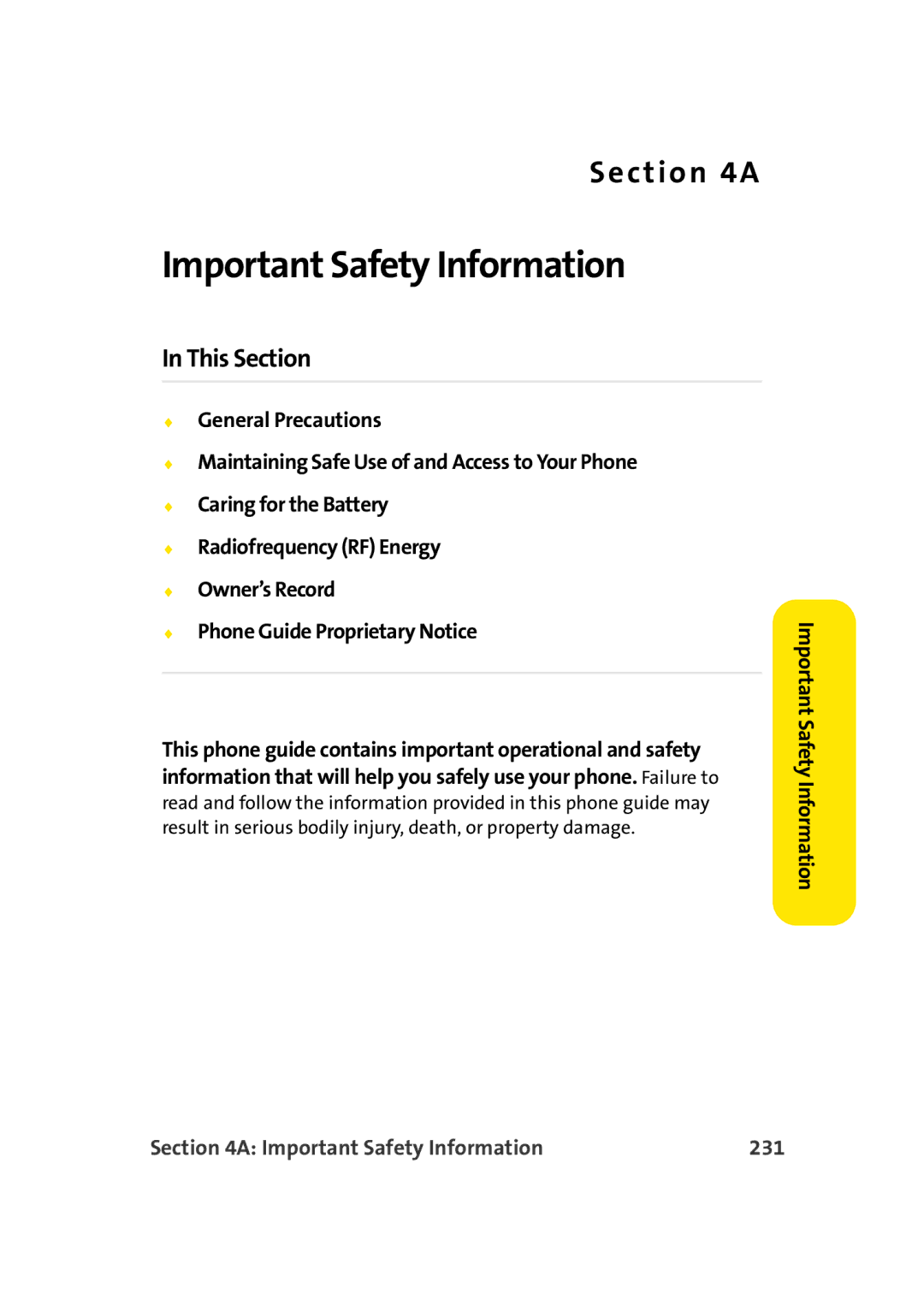 TOA Electronics A920 manual Important Safety Information 231 