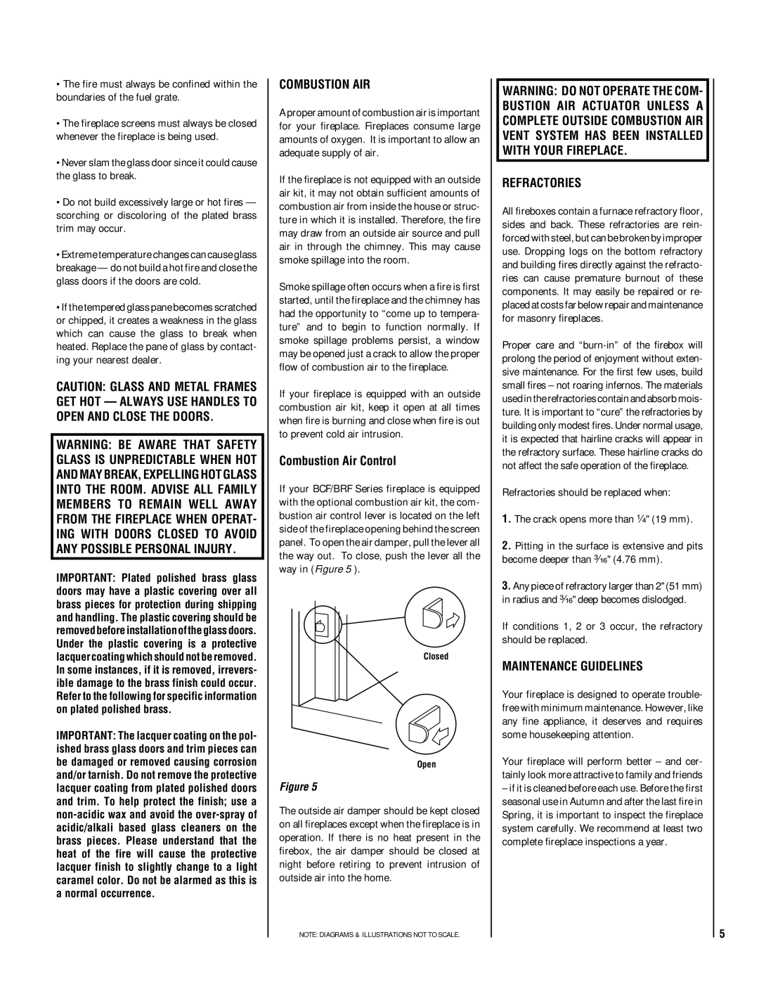 TOA Electronics BCF-3885 manual Combustion AIR, Combustion Air Control, Refractories, Maintenance Guidelines 