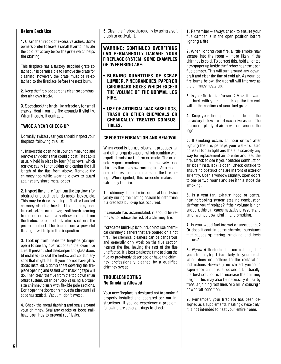 TOA Electronics BCF-3885 manual Before Each Use, Twice a Year CHECK-UP, Troubleshooting, No Smoking Allowed 