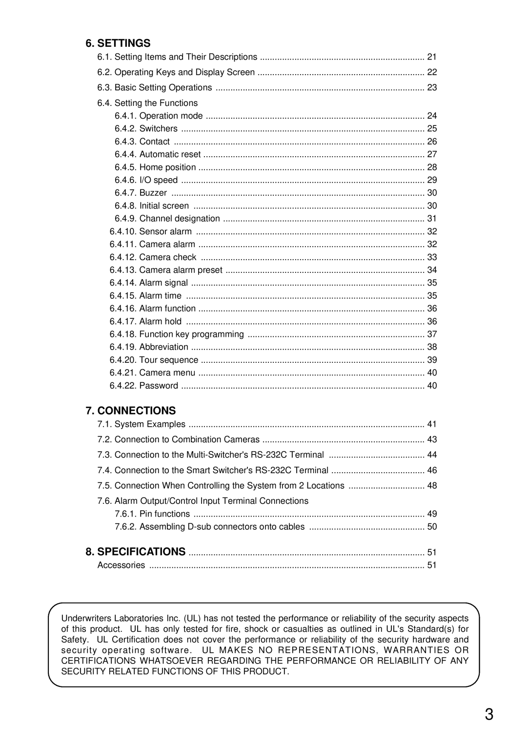 TOA Electronics C-RM500 operating instructions Settings 