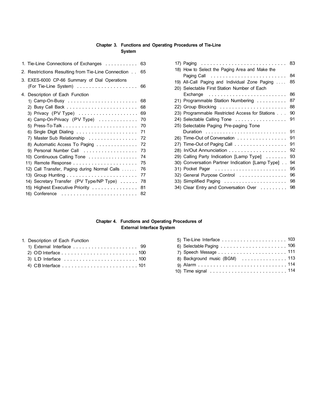 TOA Electronics CP-66 operating instructions Functions and Operating Procedures of Tie-Line System 