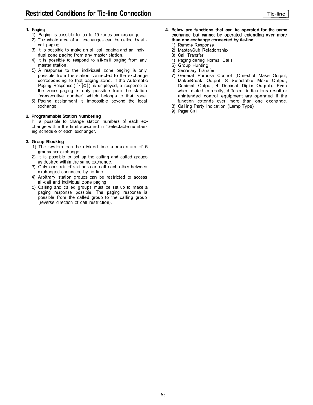 TOA Electronics CP-66 operating instructions Programmable Station Numbering 