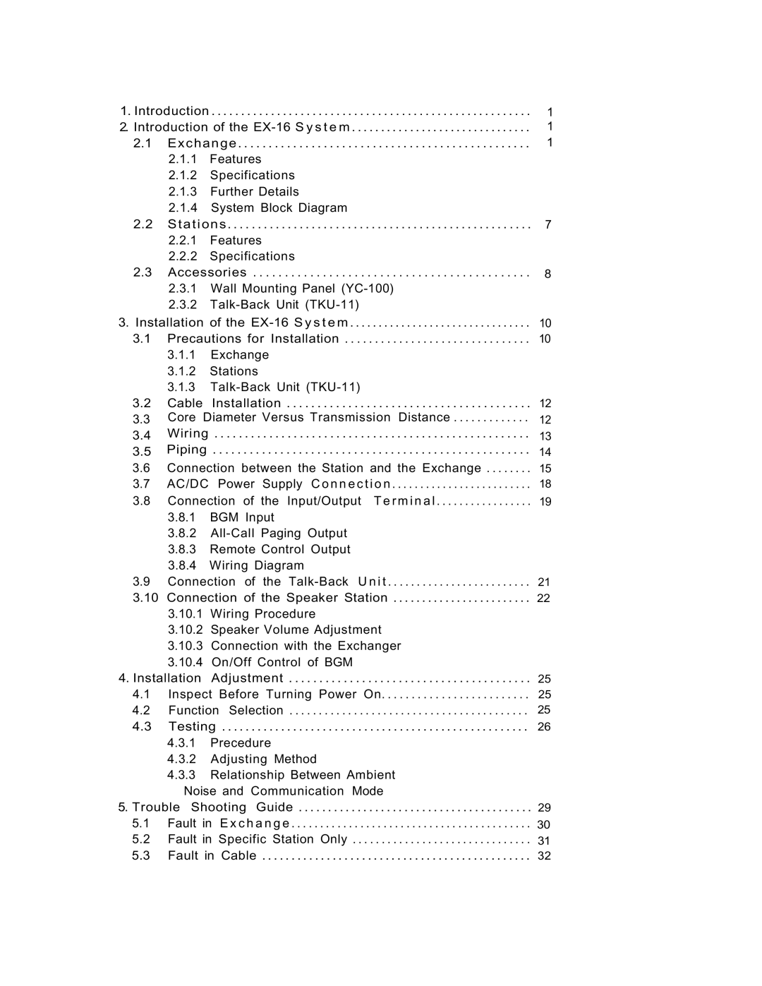 TOA Electronics EX-16 manual Features Specifications Further Details System Block Diagram 