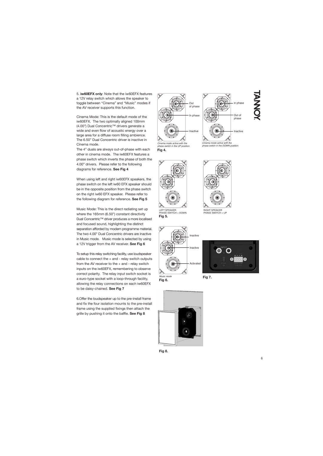 TOA Electronics IW60EFX user manual Inactive Activated 