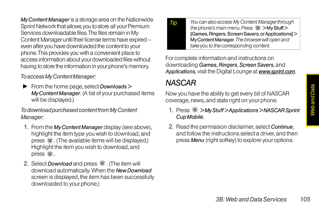 TOA Electronics LG LX290 manual To access My Content Manager, To download purchased content from My Content Manager 