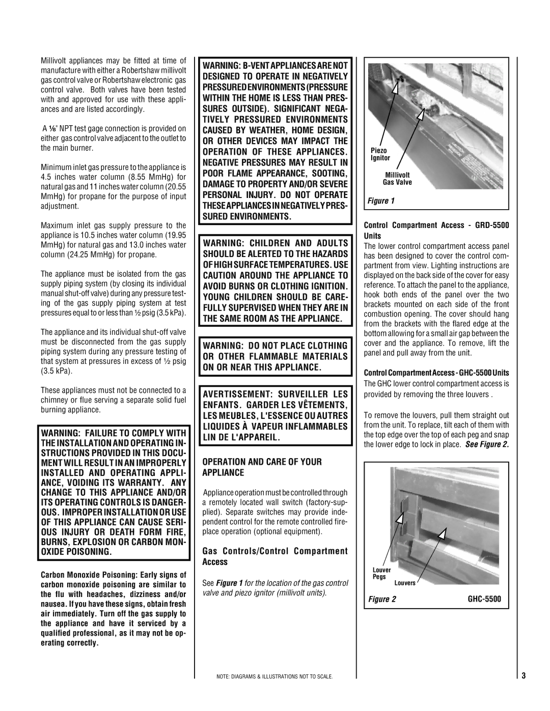 TOA Electronics P0055-DRG manual Operation and Care of Your Appliance, Gas Controls/Control Compartment Access 