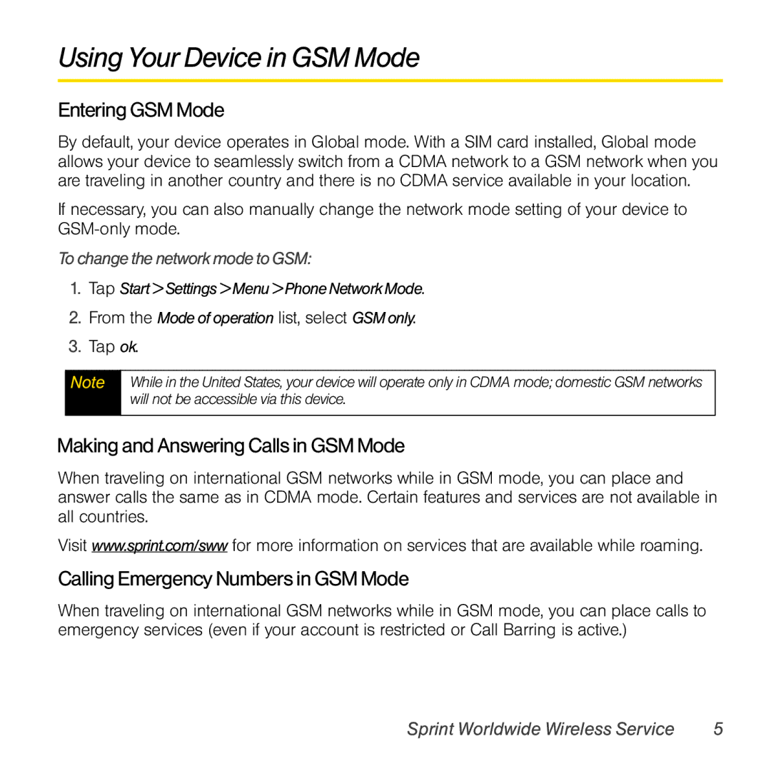 TOA Electronics PPCT7380SP manual Using Your Device in GSM Mode, EnteringGSMMode, MakingandAnsweringCallsin GSMMode 