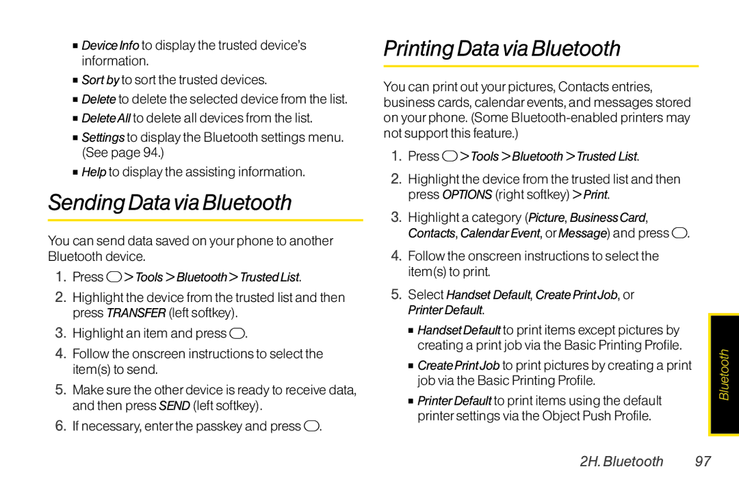 TOA Electronics SCP2700KBL, SCP-2700 manual Sending Data via Bluetooth, Printing Data via Bluetooth 