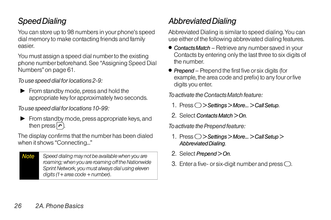 TOA Electronics SCP-2700, SCP2700KBL manual Speed Dialing, Abbreviated Dialing 