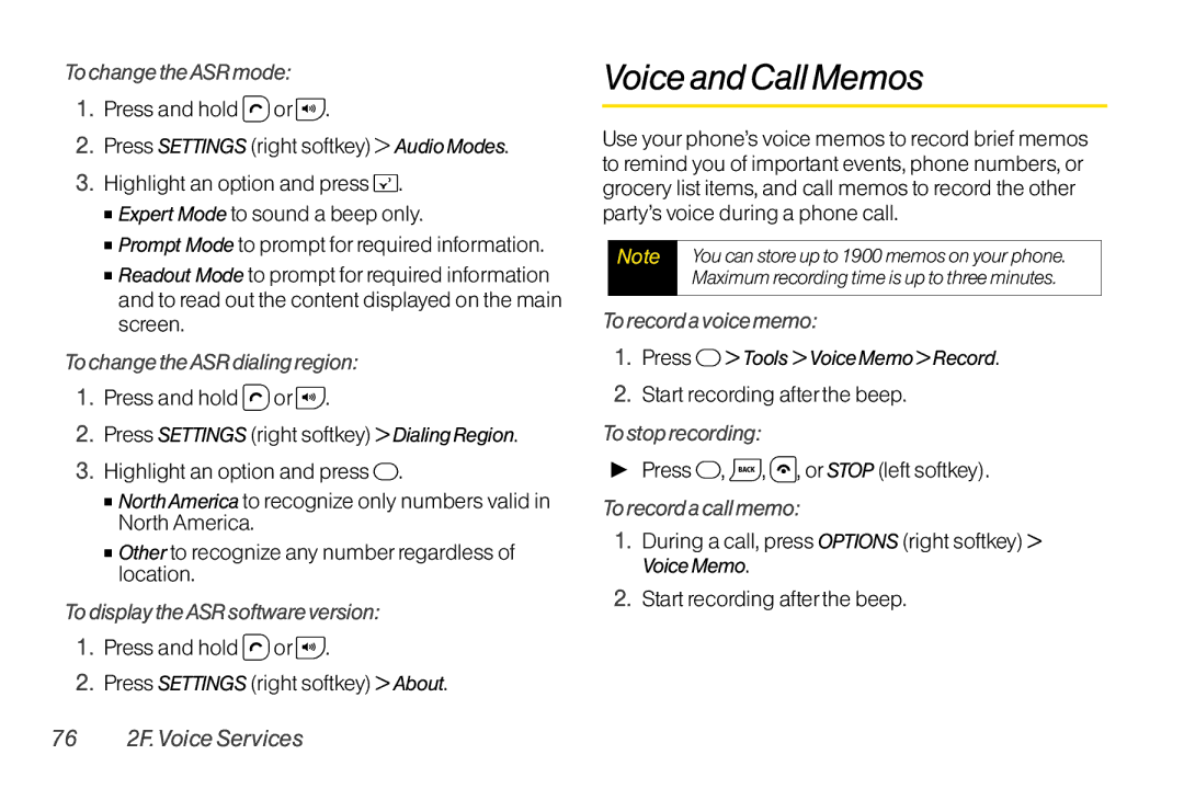 TOA Electronics SCP-2700, SCP2700KBL manual Voice and Call Memos 