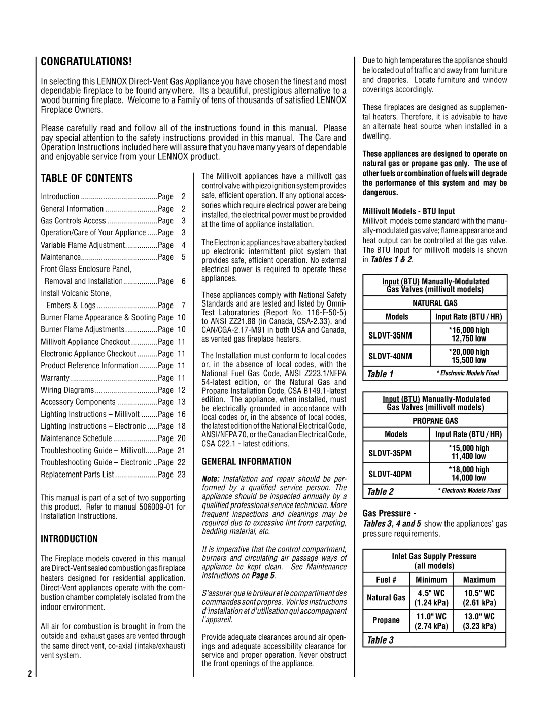 TOA Electronics SLDVT-40, SLDVT-35 manual Table of Contents 