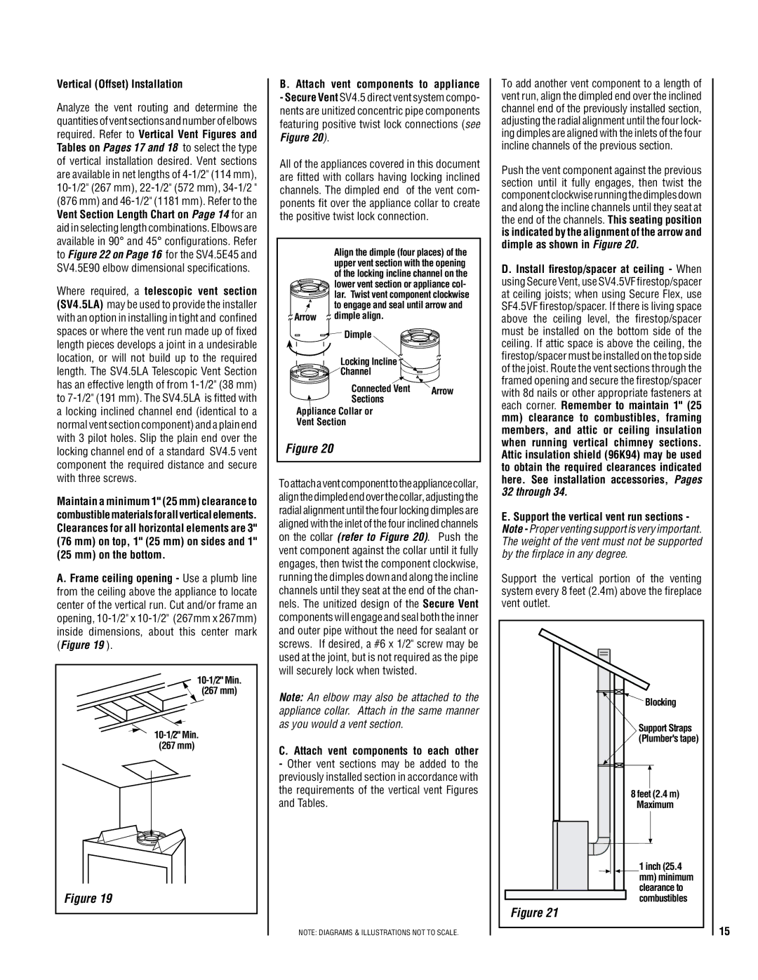 TOA Electronics SSDV-3328 installation instructions Vertical Offset Installation, Attach vent components to each other 