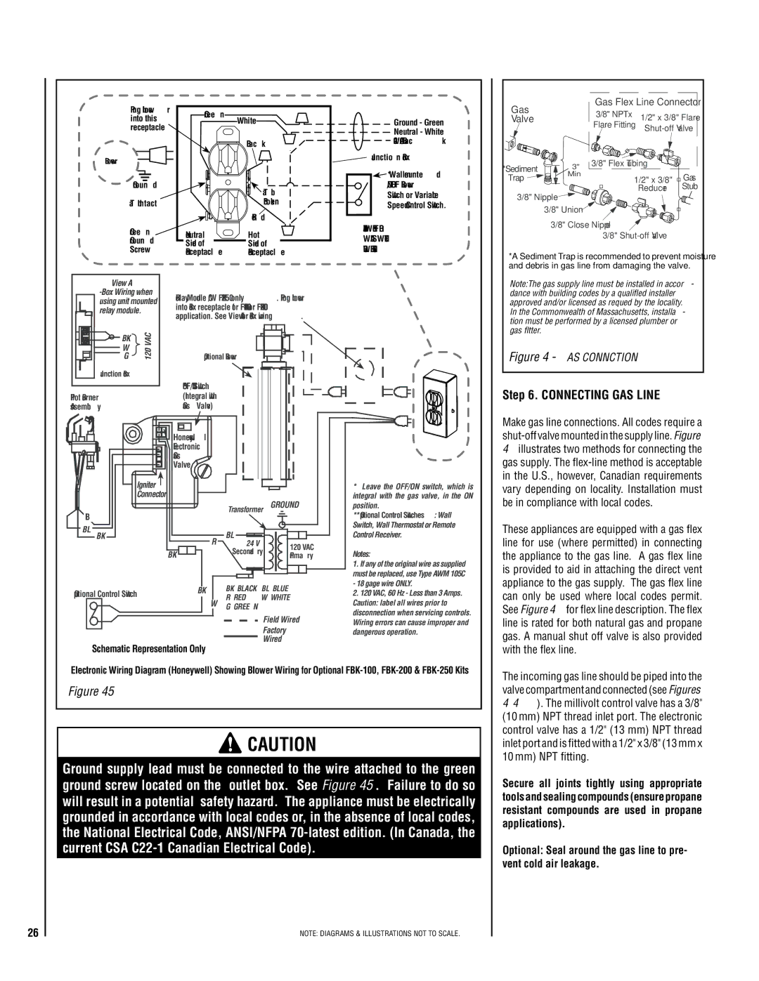 TOA Electronics SSDV-3328 installation instructions Connecting Gas Line, Schematic Representation Only 