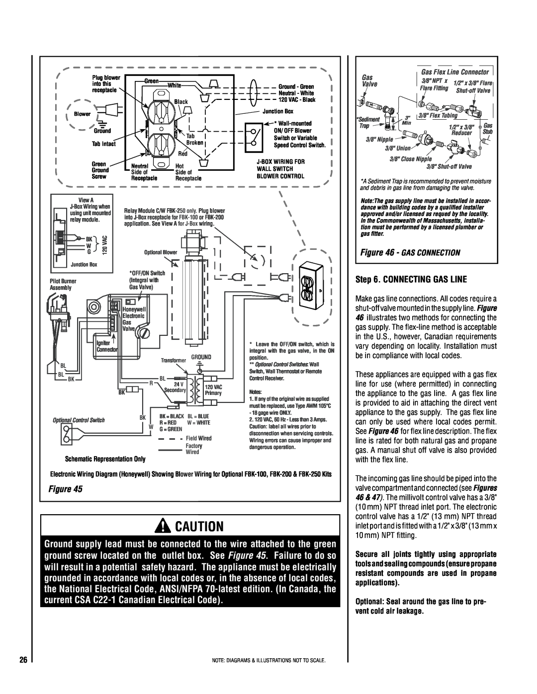 TOA Electronics SSDV-3328 installation instructions Connecting Gas Line, Gas Connection, Valve 