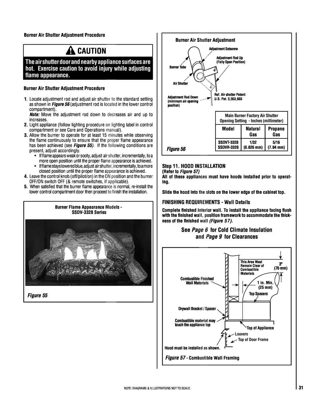 TOA Electronics SSDV-3328 See Page 6 for Cold Climate Insulation and Page 9 for Clearances, Hood Installation 