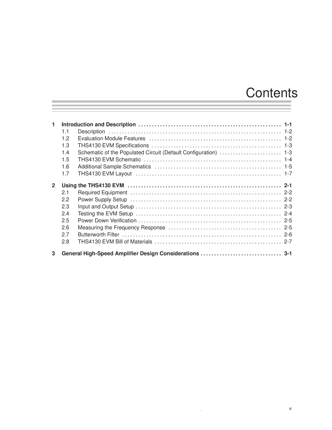 TOA Electronics THS4130 manual Contents 