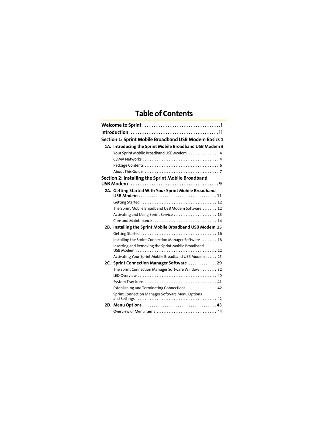 TOA Electronics U720 manual Table of Contents 