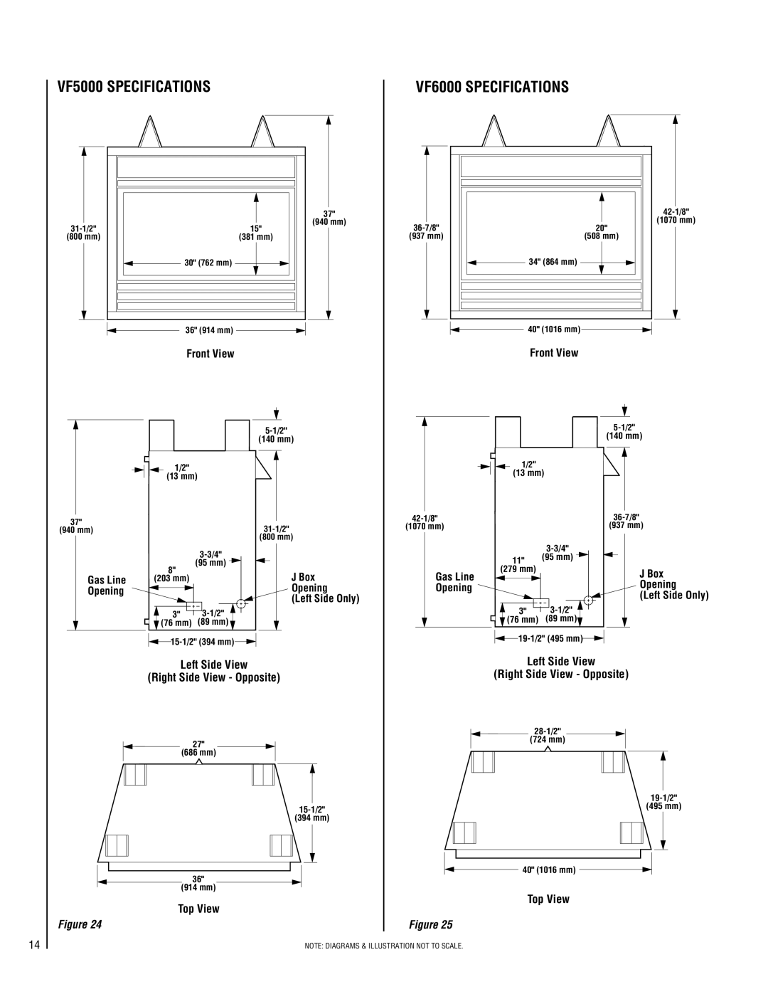 TOA Electronics VF5000-CMP-2 operating instructions VF5000 Specifications, VF6000 Specifications 