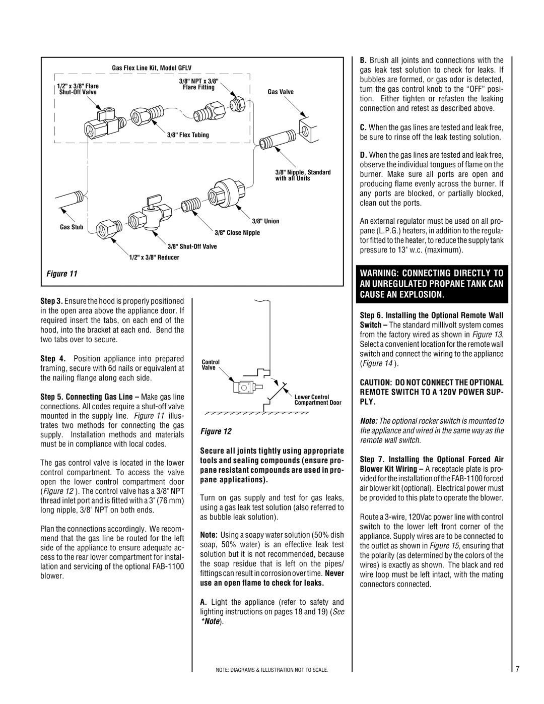 TOA Electronics VF5000-CMP-2 operating instructions Gas Flex Line Kit, Model Gflv 