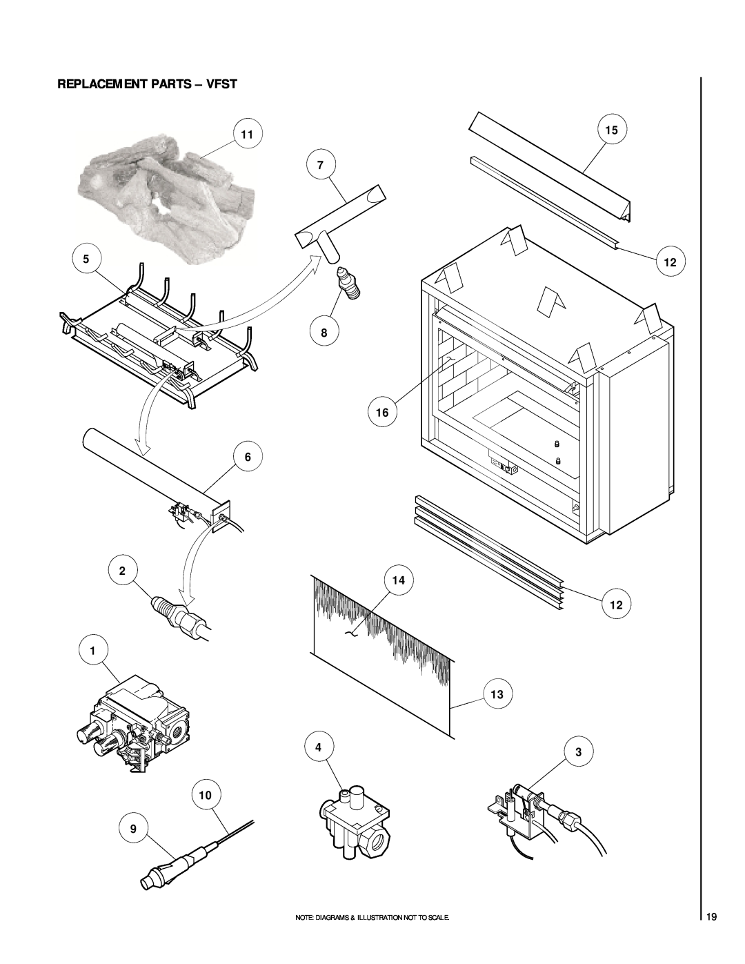 TOA Electronics VFST-CMN-2 dimensions Replacement Parts - Vfst, 14 12, Note Diagrams & Illustration Not To Scale 