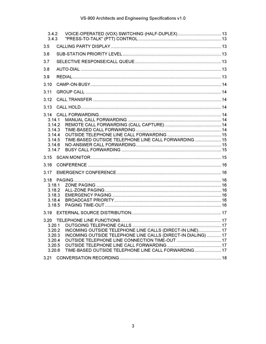 TOA Electronics VS-900 manual Remote Call Forwarding Call Capture 