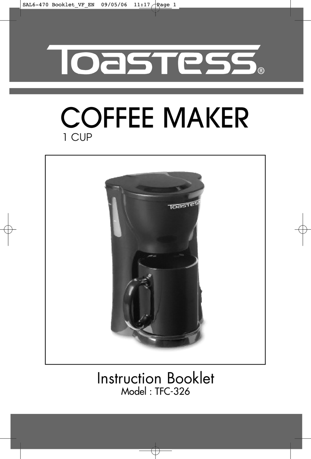 Toastess TFC-326 manual Coffee Maker 