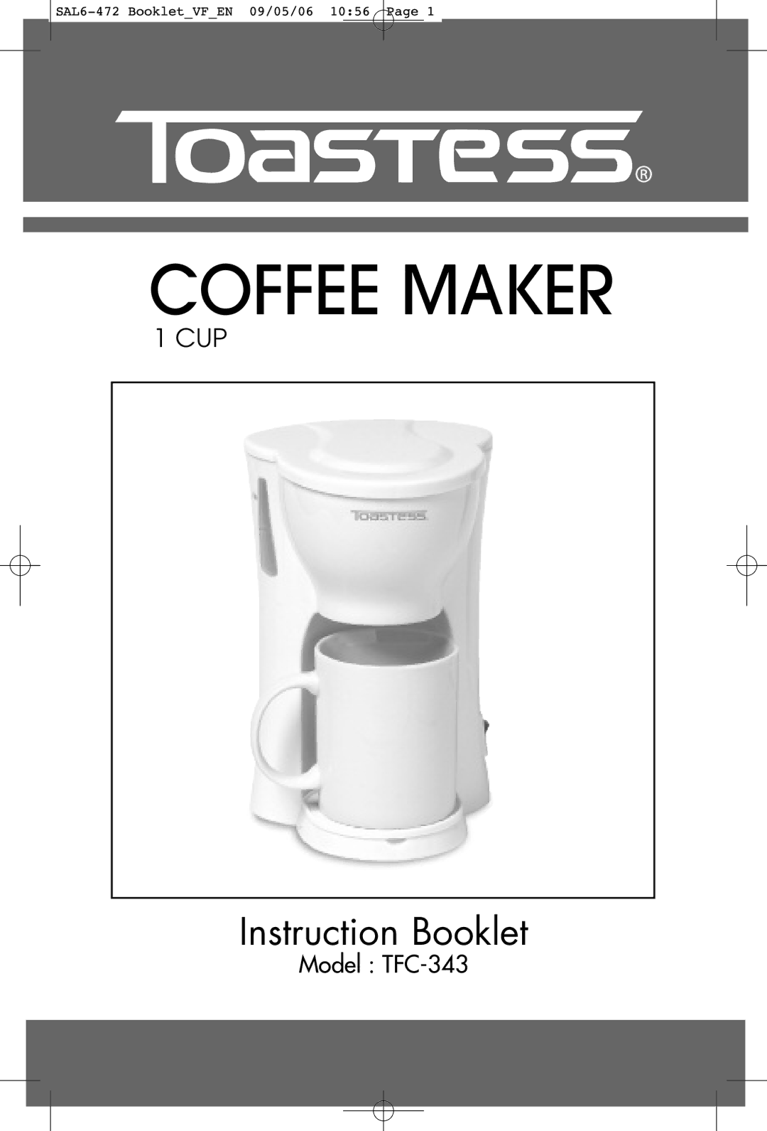 Toastess TFC-343 manual Coffee Maker 