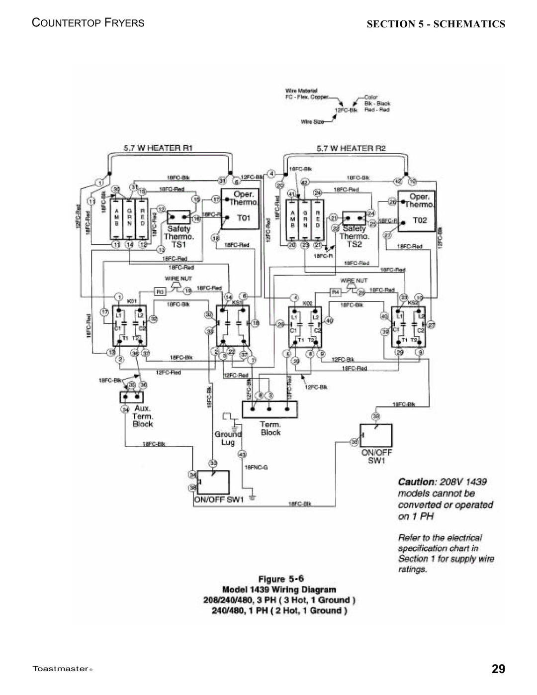 Toastmaster 1439, 1427 manual Schematics 