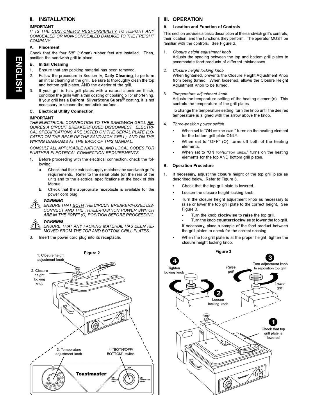 Toastmaster A710LP, A710UP, A710S, A710P manual  ,  ,  