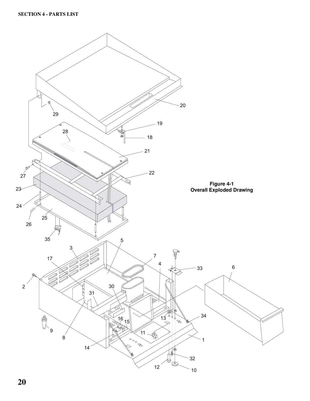 Toastmaster AM36 & AM48, AM24, AM36, AM48 installation manual Overall Exploded Drawing 