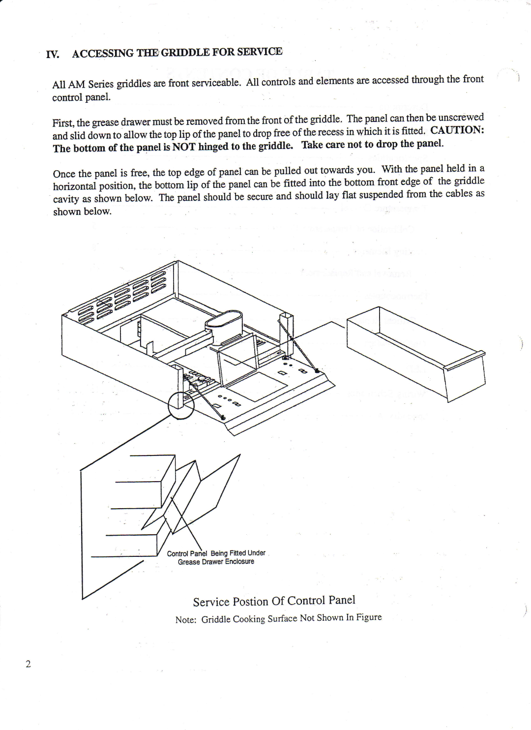 Toastmaster AM48, AM36, AM24 manual Accessing TIIE.GRIDDLE for Sbrvico 