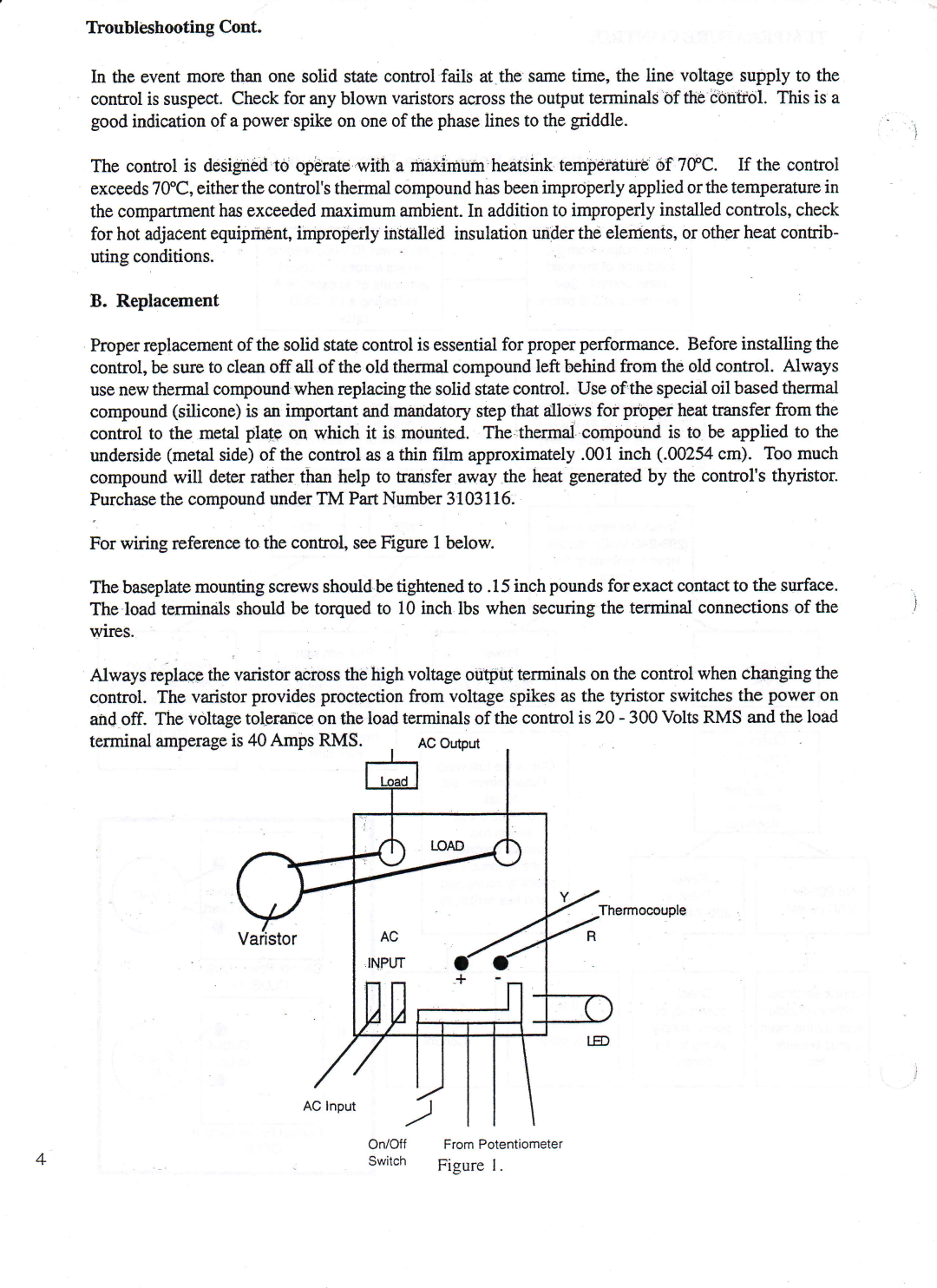 Toastmaster AM36, AM48, AM24 manual Switch FigureI 