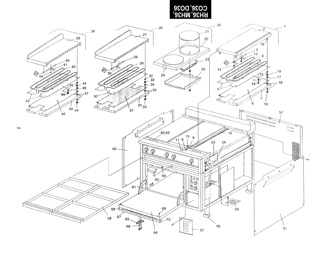 Toastmaster manual DO36 CO36 MH36, RH36 