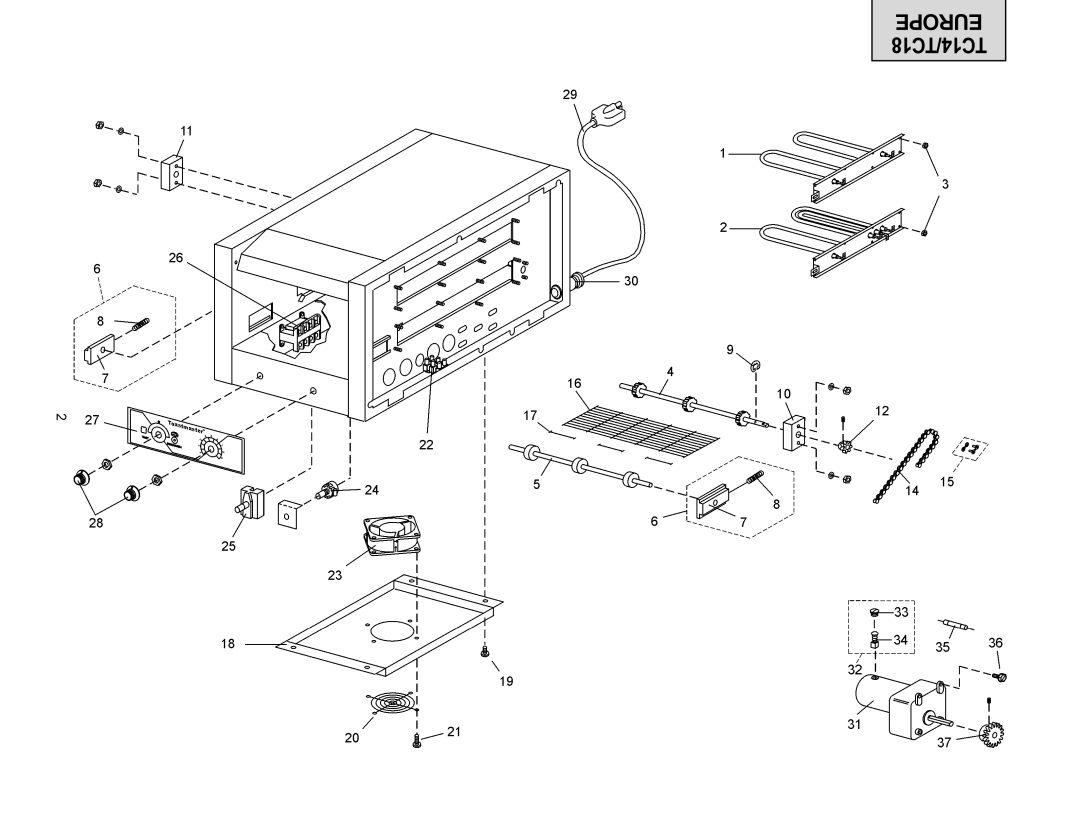 Toastmaster TC14E35 manual Europe 