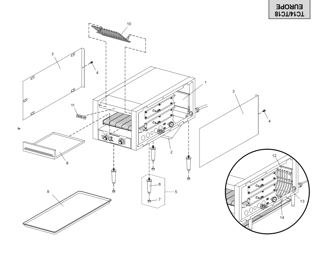 Toastmaster TC14E35 manual Orientation 