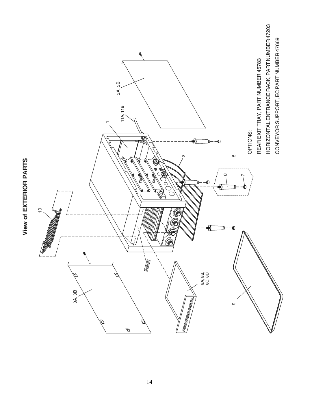 Toastmaster TC17A, TC21A manual View of Exterior Parts 