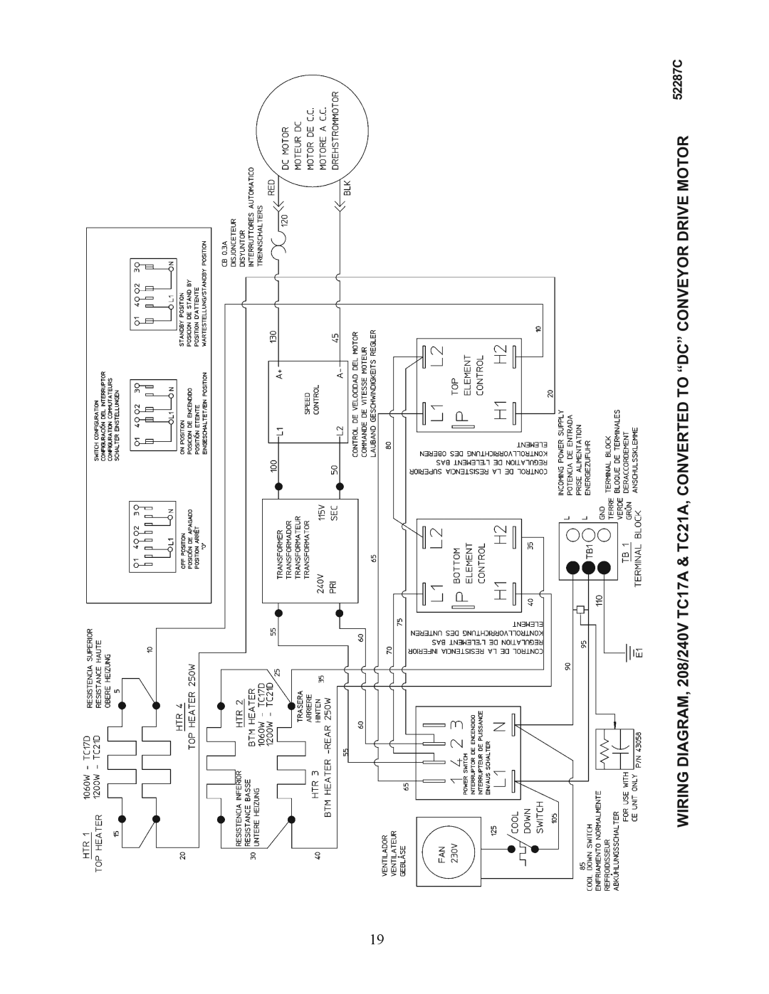 Toastmaster TC21A, TC17A manual 52287C 