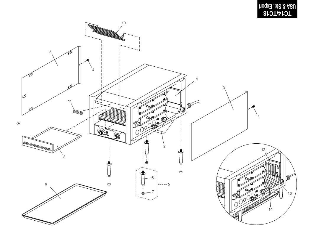 Toastmaster TC14A74, TC18A63, TC1474, TC1463, TC1466, TC14A63, TC1866, TC14A66, TC18A66, TC1863 manual Orientation 