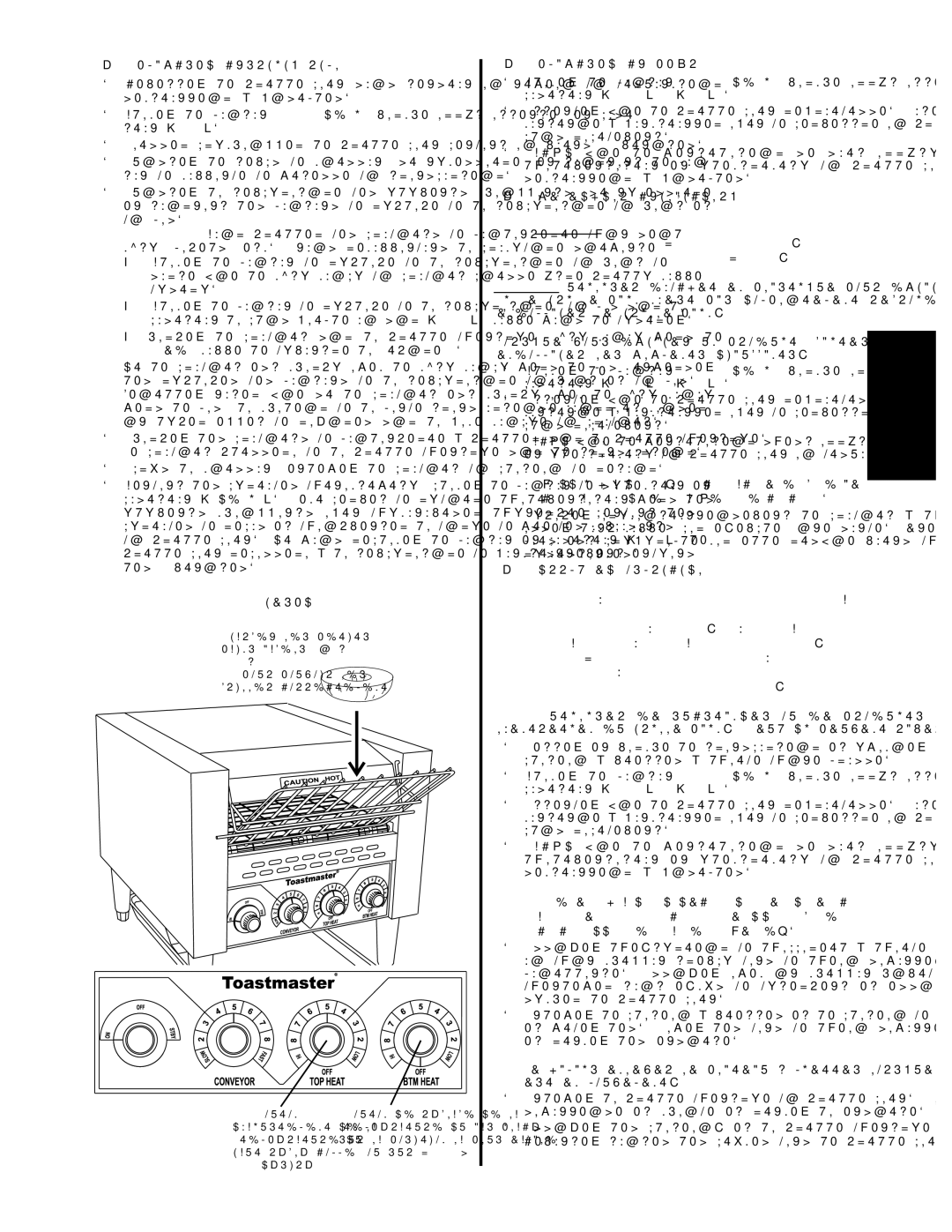 Toastmaster TC17D, TC21D manual 