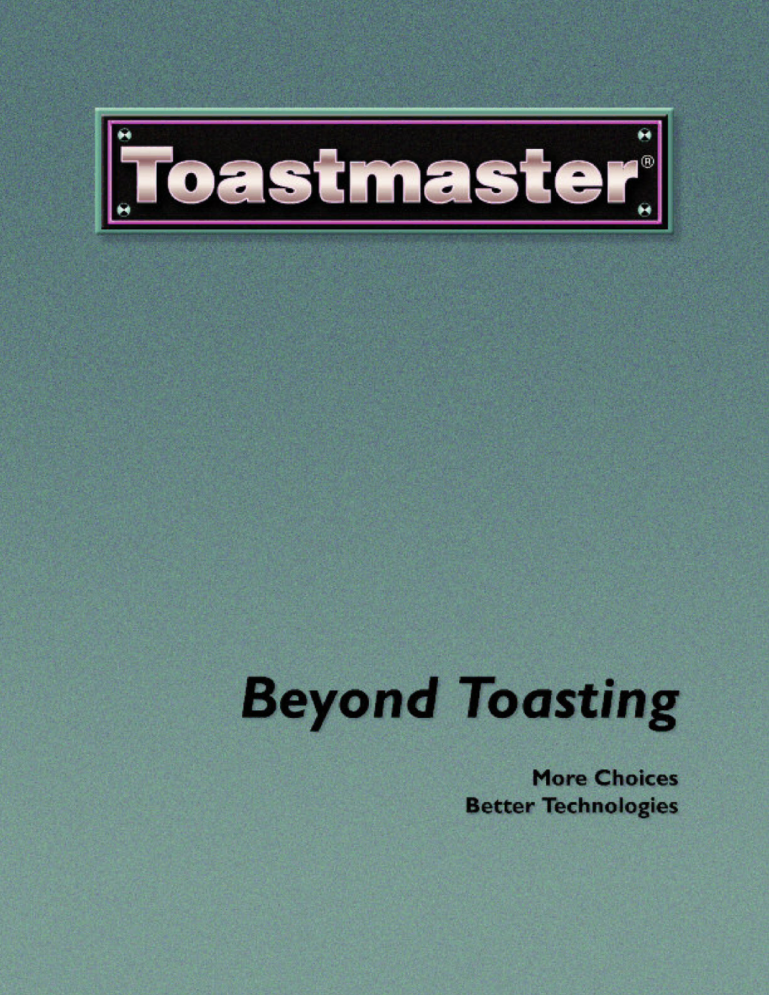 Toastmaster TP209 manual 