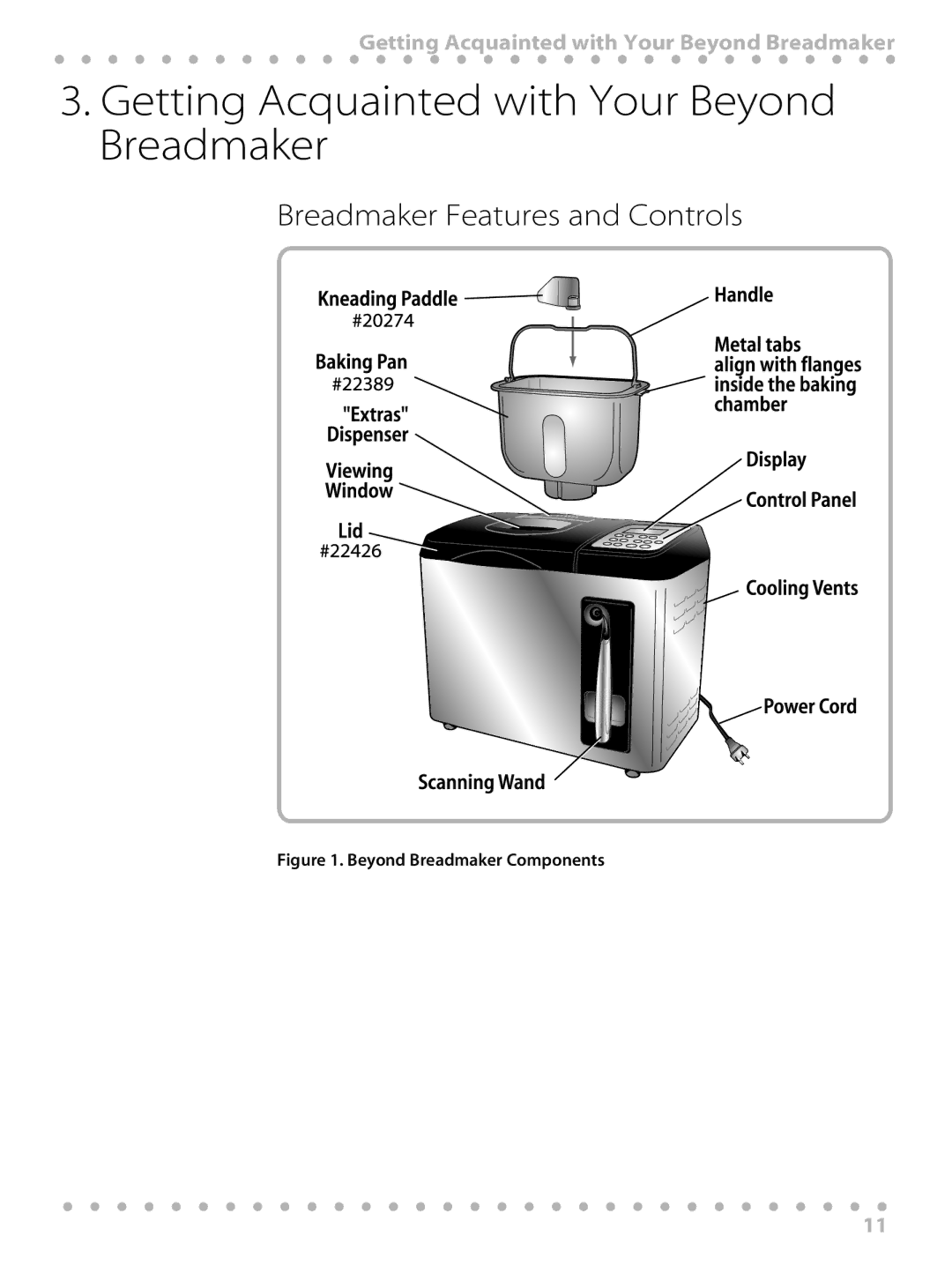 Toastmaster WBYBM1 manual Getting Acquainted with Your Beyond Breadmaker, Breadmaker Features and Controls 