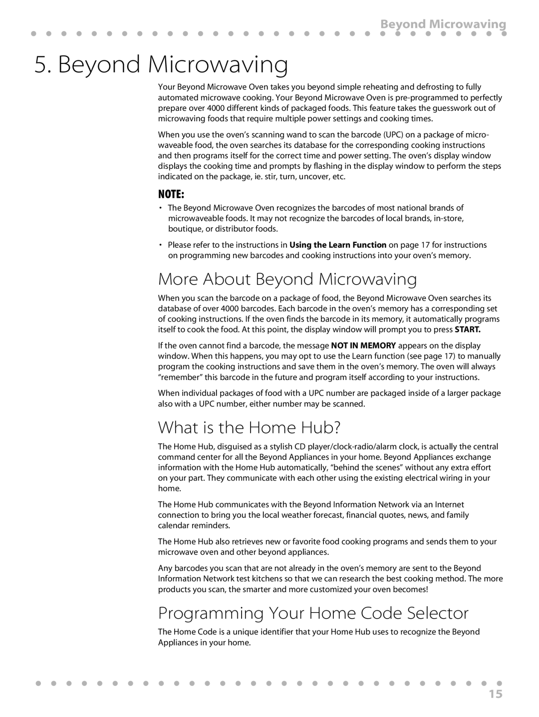 Toastmaster WBYMW1 manual More About Beyond Microwaving, What is the Home Hub?, Programming Your Home Code Selector 